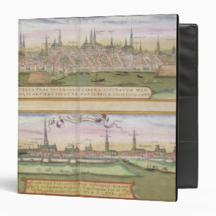 Map of Lubeck and Hamburg, from 'Civitates Orbis T Binder
