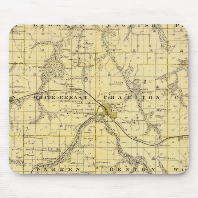 Map of Lucas County, State of Iowa Mouse Pad (Front)