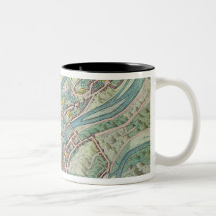 Map of Luxembourg, from 'Civitates Orbis Terrarum' Two-Tone Coffee Mug