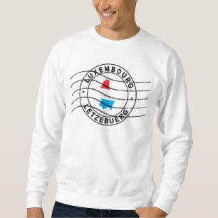 Map of Luxembourg, Postal Passport Stamp Sweatshirt