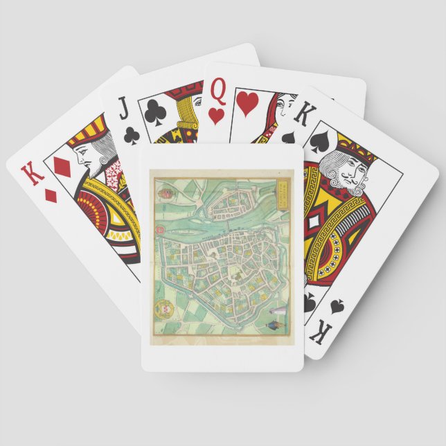 Map of Maastricht, from 'Civitates Orbis Terrarum' Playing Cards (Back)