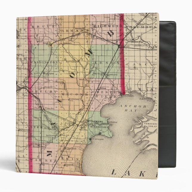 Map of Macomb County, Michigan Binder (Front/Inside)