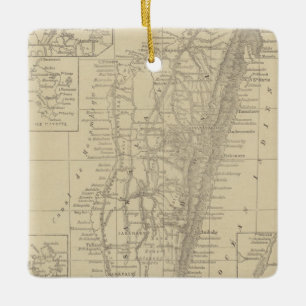 Map of Madagascar Ceramic Ornament