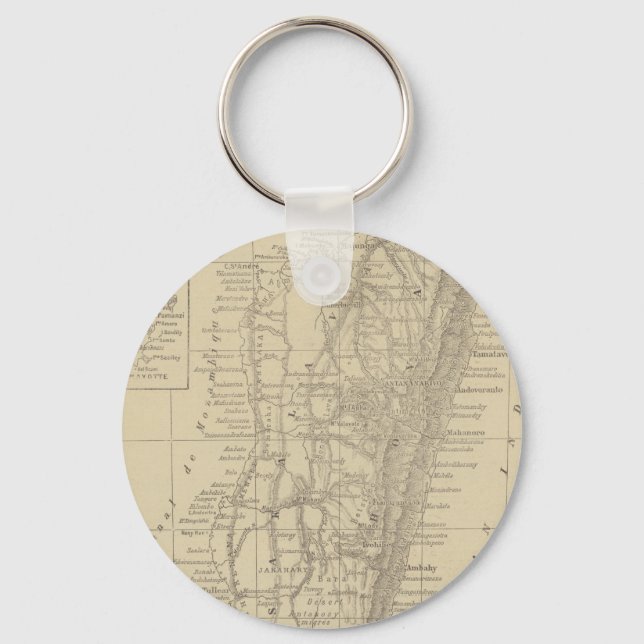 Map of Madagascar Keychain (Front)