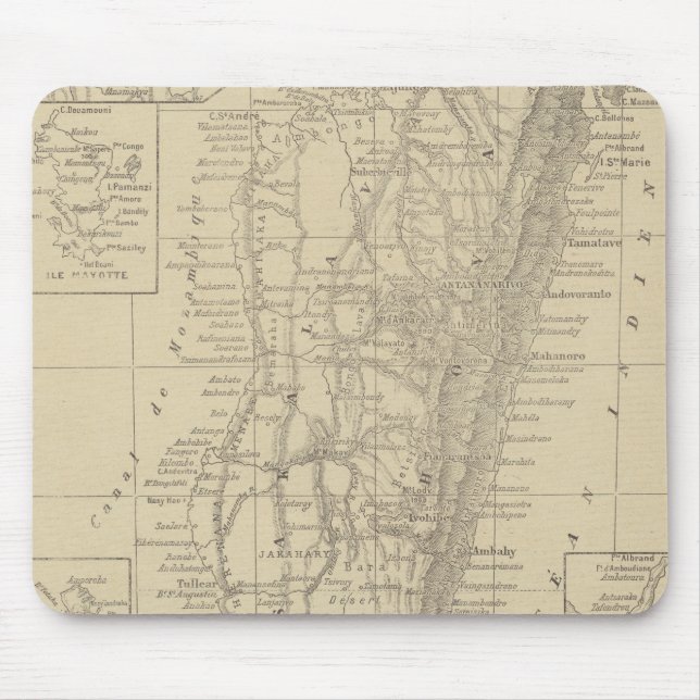 Map of Madagascar Mouse Pad (Front)