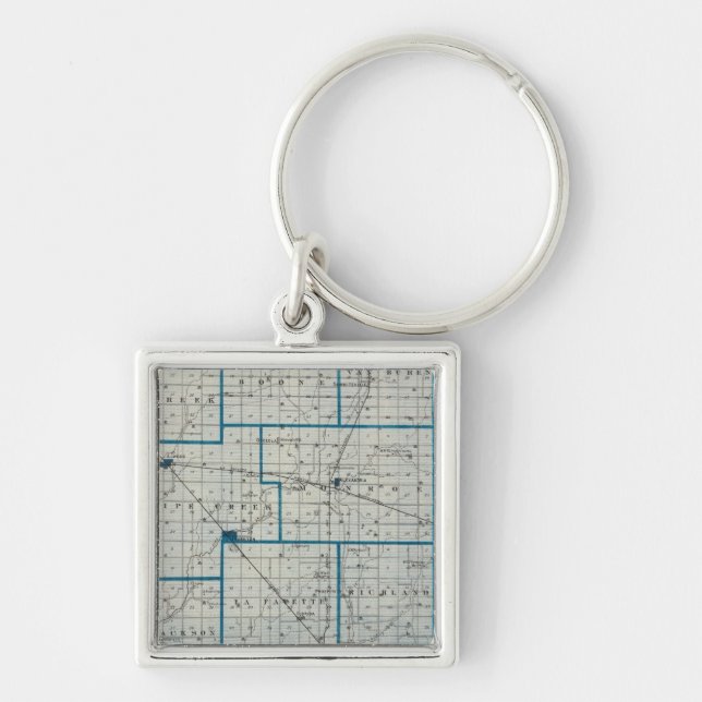 Map of Madison County Keychain (Front)