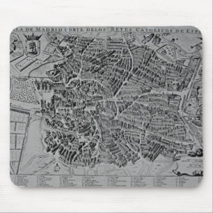 Map of Madrid Mouse Pad