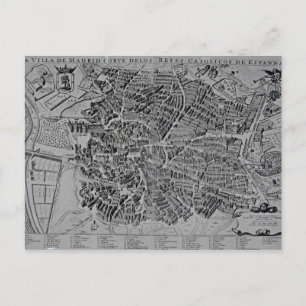 Map of Madrid Postcard