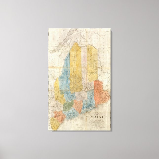 Map of Maine Canvas Print (Front)