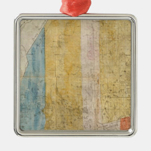 Map of Maine Metal Ornament