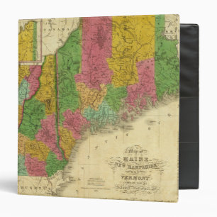 Map of Maine, New Hampshire, and Vermont Binder