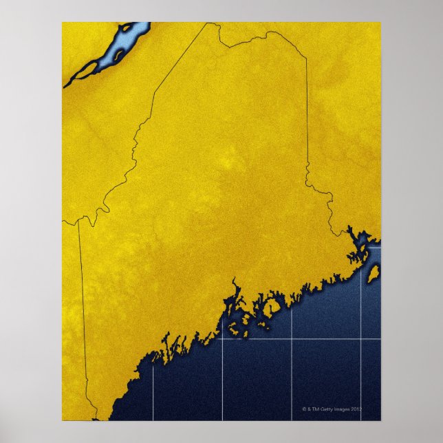 Map of Maine Poster (Front)