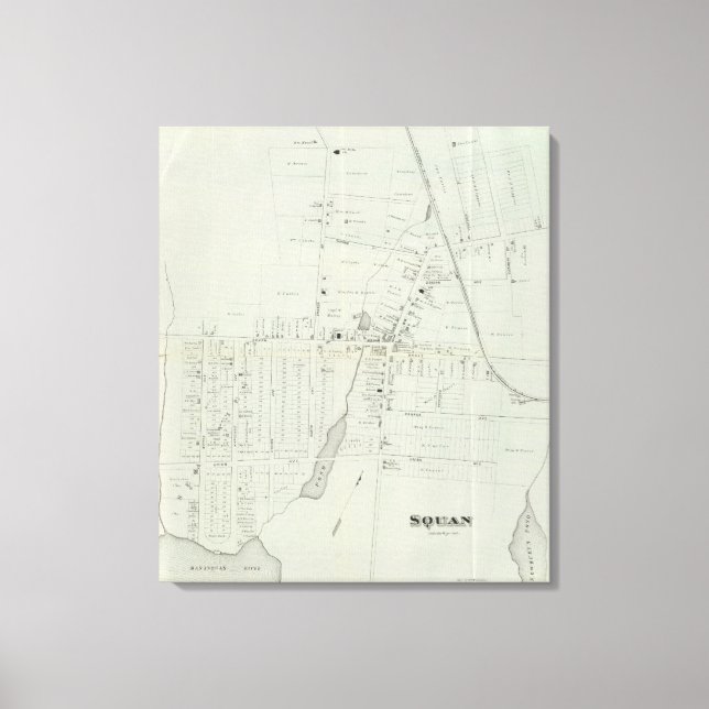 Map of Manasquan, New Jersey Canvas Print (Front)