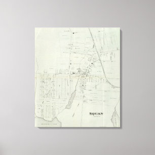 Map of Manasquan, New Jersey Canvas Print