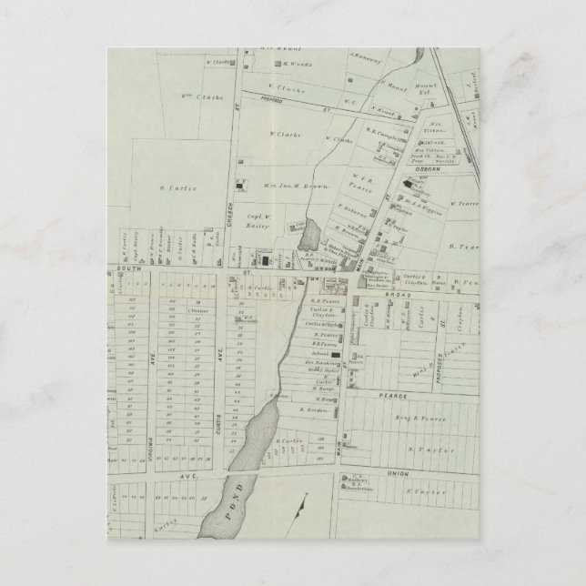 Map of Manasquan, New Jersey Postcard (Front)