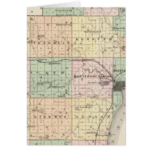 Map of Manitowoc County, State of Wisconsin (Front)
