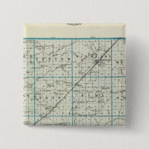 Map of Marion County 2 Inch Square Button