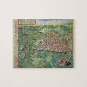 Map of Marseilles, from 'Civitates Orbis Terrarum' Jigsaw Puzzle