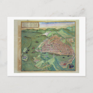 Map of Marseilles, from 'Civitates Orbis Terrarum' Postcard