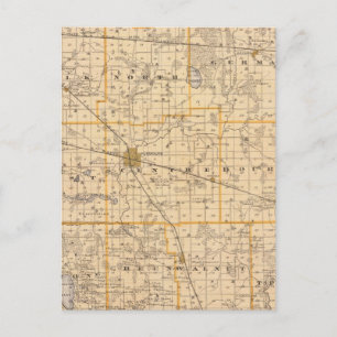 Map of Marshall County Postcard