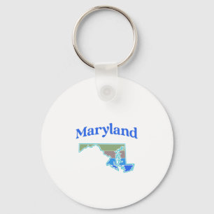 Map of Maryland  Keychain