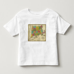 Map of Massachusetts and Connecticut Toddler T-shirt
