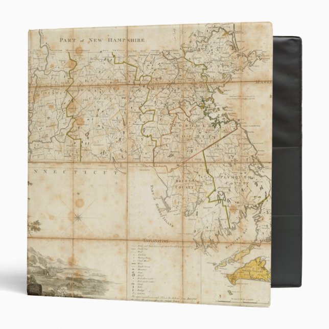 Map Of Massachusetts Binder (Front/Inside)