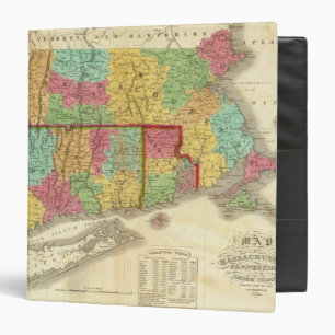 Map of Massachusetts Connecticut And Rhode Island Binder