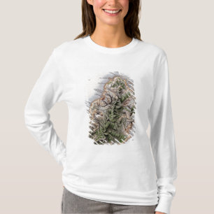Map of Mauritius, illustration 'Paul et Virginie' T-Shirt