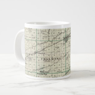 Map of McDonough County, Rushville Large Coffee Mug