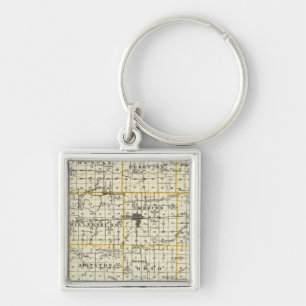 Map of Mercer County, Rock Island and Plano Keychain