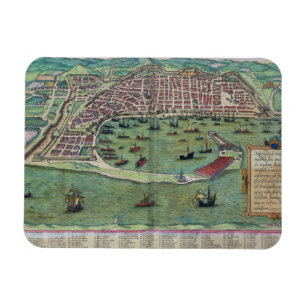 Map of Messina, from 'Civitates Orbis Terrarum' by Magnet