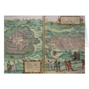 Map of Mexico and Cuzco, from 'Civitates Orbis Ter