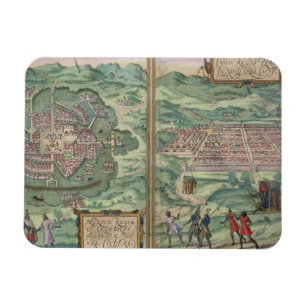 Map of Mexico and Cuzco, from 'Civitates Orbis Ter Magnet