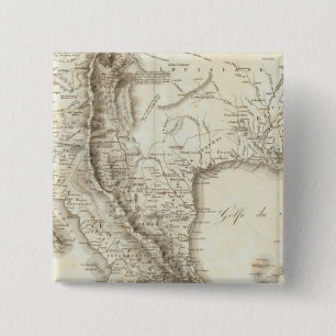 Map of Mexico and neighbouring countries 2 Inch Square Button