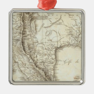 Map of Mexico and neighbouring countries Metal Ornament