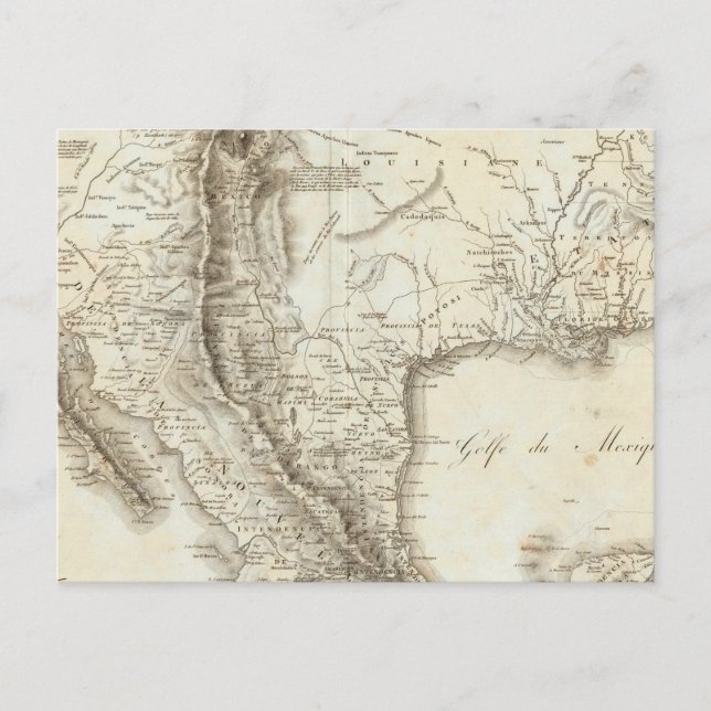 Map of Mexico and neighbouring countries Postcard (Front)