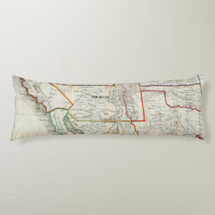 Map Of Mexico & California Body Pillow