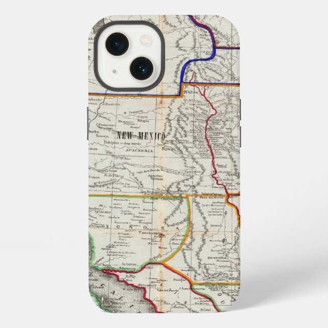 Map Of Mexico & California iPhone Case (Back)