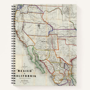 Map Of Mexico & California Notebook
