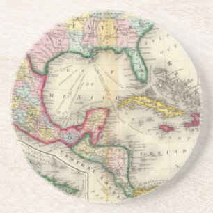 Map Of Mexico, Central America Coaster