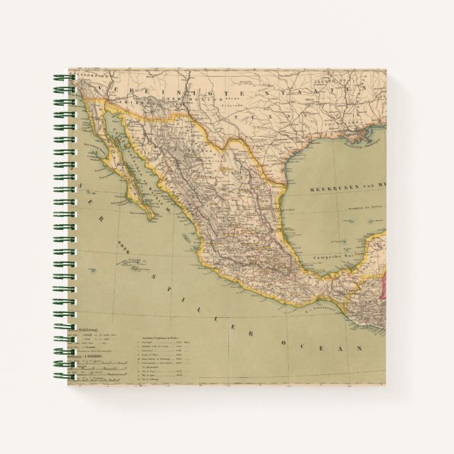 Map of Mexico Notebook (Front)
