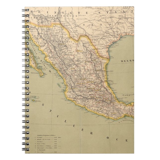 Map of Mexico Notebook (Front)