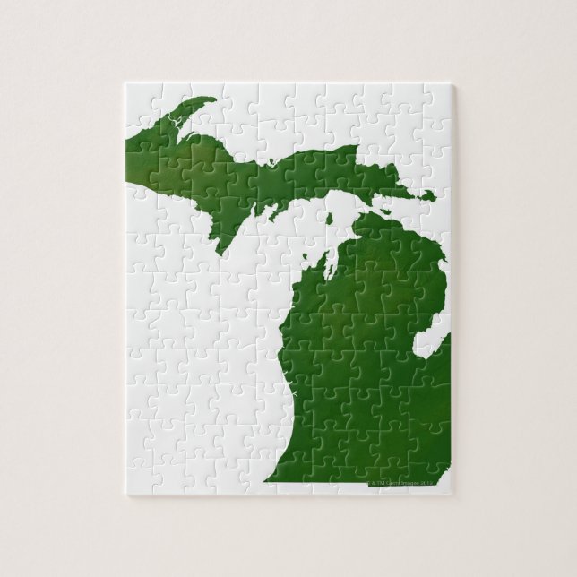 Map of Michigan Jigsaw Puzzle (Vertical)