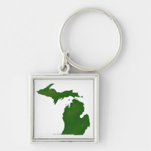 Map of Michigan Keychain