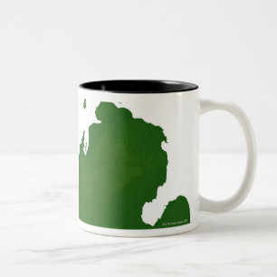 Map of Michigan Two-Tone Coffee Mug