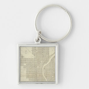 Map of Milwaukee Keychain
