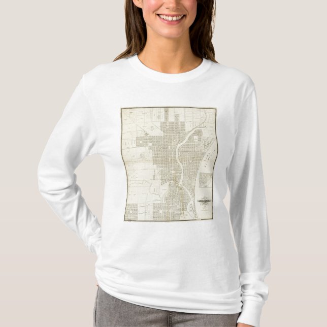 Map of Milwaukee T-Shirt (Front)