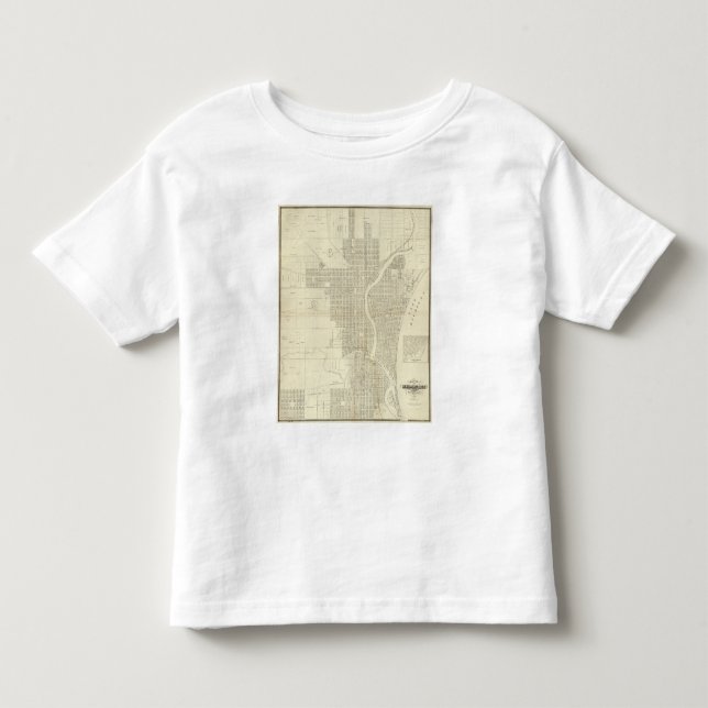 Map of Milwaukee Toddler T-shirt (Front)