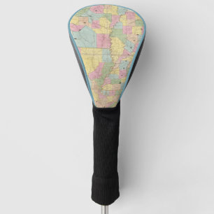 Map of Mississippi, Louisiana & Arkansas Golf Head Cover